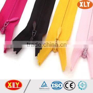 Good quality #3 ykk color invisible zipper, close end conceal zipper