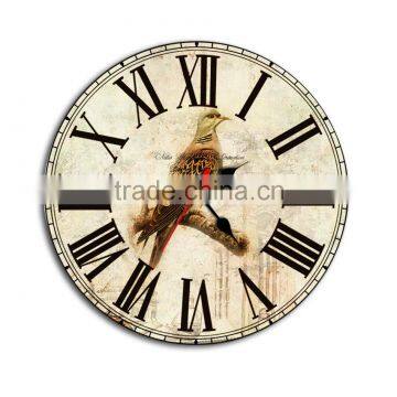 Small Bird Decorative Wooden Clock for Sale