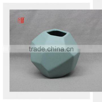 2015 China Style Small Flower Vase Peacock Green Pottery Vase