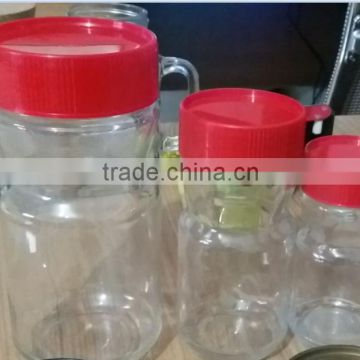 700ml 360ml 180ml glass coffee jar with red caps