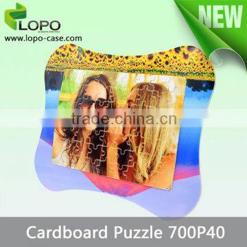 Wholesale Sublimation Heat Tranfer Unique cardboard jigsaw puzzle with frame