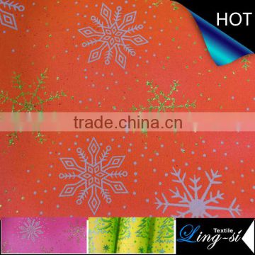 Poly Satin Metallic Printed Fabric