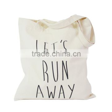 Promotion bcanvas laundry bag with black silk-screen printing