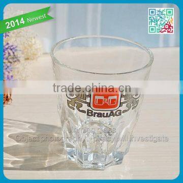 Top sale decal printing special shape whisky glass for drinking