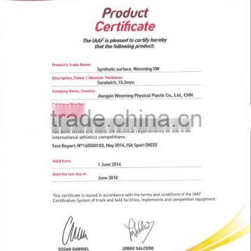 IAAF Certificated Sandwich System Polyurethane Athletic Running Track photo-4