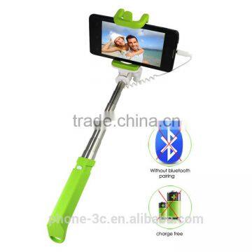 2016 Factory Supply Private Label Folding Mini Monopod Rainbow Selfie-stick With Cable Promotional Gifts Selfie Stick Monopod photo-3