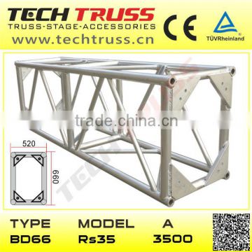 BD66-RS35 aluminium rectangular bolt truss, heavy duty bolt truss