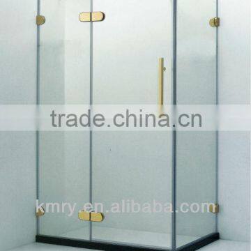 Hot! Rectangle Golden Hinge Glass Shower Enclosures(KK3302)