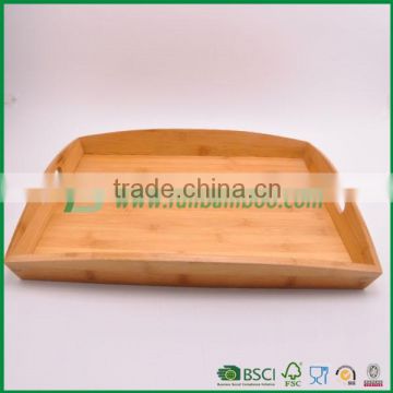 Fuboo bamboo service tray wood tray with handle