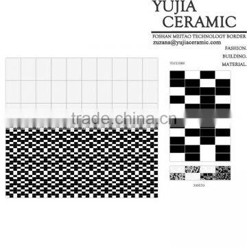 Architectural house plan black and white glazed ceramic wall tiles