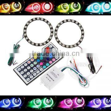 Car LED Angel Eyes 40mm 80mm 120mm 160mm RGB Halo Ring with Control                        
                                                Quality Choice