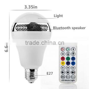 Remote Controlled Bluetooth Speaker LED Light Bulb