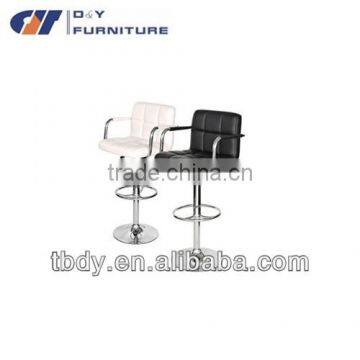 Modern kitchen PU leather bar chair with armrest