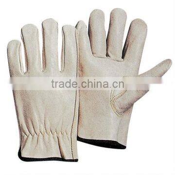 Natural Color Pig <b>Grain Leather Gloves/best quality by taidoc