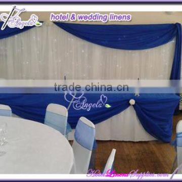 royal blue wholesale satin wedding backdrop swags