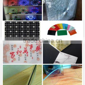 transparent translucent opaque colorful EVA laminating film for curtain wall skylight windows and doors