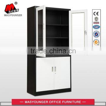 High Quality up Glass Door and Down Metal Door Filing Cabinet photo-5