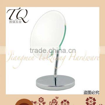 frameless flexible single sided table standing round shape mirror