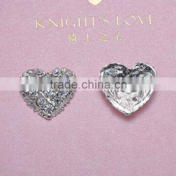 (M0332) 23mmx23mm rhinestone embellishment, silver plating,flat back