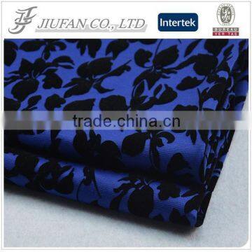 Jiufan Textile Ponti Flocked Fabric Polyester Spandex Roma For Lady's Sweater                        
                                                Quality Choice