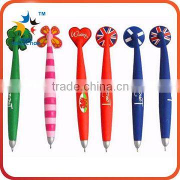 Promotional School Stationery Plastic Ball rubber pen