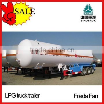 3 axle 58m3 lpg tanker semi trailer low price sale in tanzania