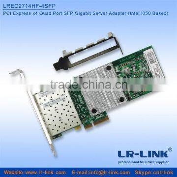 OEM/ODM Intel I350 Chipset PCI Express x4 Quad Port SFP Gigabit Ethernet Lan Card photo-2