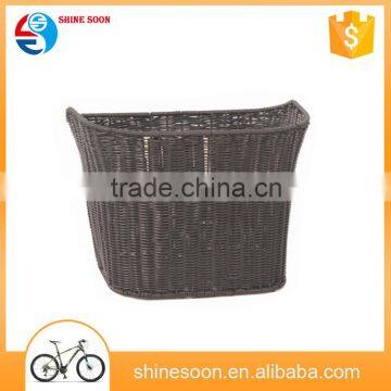 Hot selling bike parts cane bike basket small wicker bike baskets