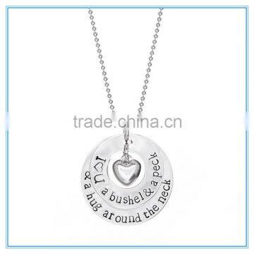 Love You a Bushel & a Peck Stainless Steel Necklace