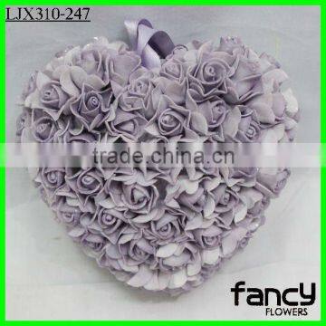 Artificial purple heart shape flower for wedding