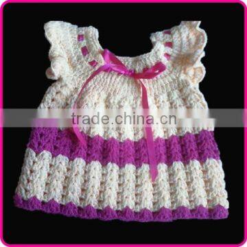 OEM design custom handmade cotton crochet pattern newborn baby dress photography props