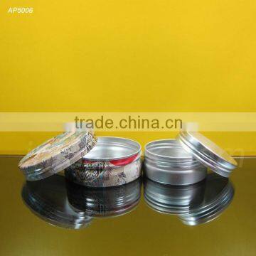 60ml decorative aluminum round tin container