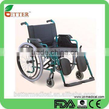 deluxe steel wheelchair with wheelbarrow function