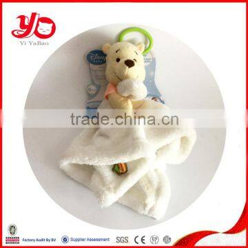 Wholesale comfortable bear shape plush baby blanket