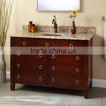 LB-LX2063 New design modern waterproof solid wood commercial bathroom vanity tops