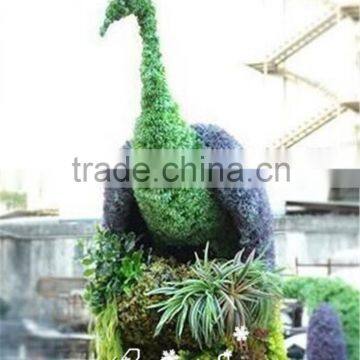 Plastic landscape synthetic green sculpture /grass statues for garden decoration with factory price