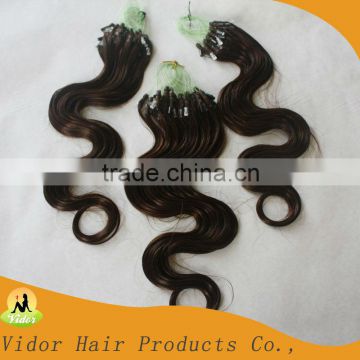 Wholesale hHigh Quality Curly Virgin Brazilian Hair Micro Ring Loop Hair Extensions