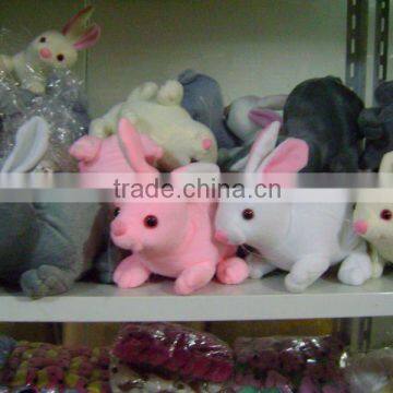 Plush Rabbit Toy, Stuffed Hare, Brown Bunny