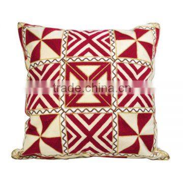 100% cotton canvas embroidery home decor cushion