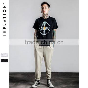 INF Draped Cutaway Plain Color t Shirt photo-2