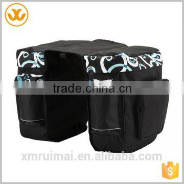 Lastest design sport foldable waterproof PU bicycle saddle bag