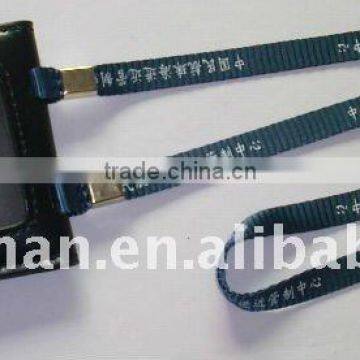 Leather id card neck lanyards