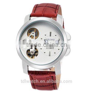 Mechanical Genuine Leather Unique Mens Watches