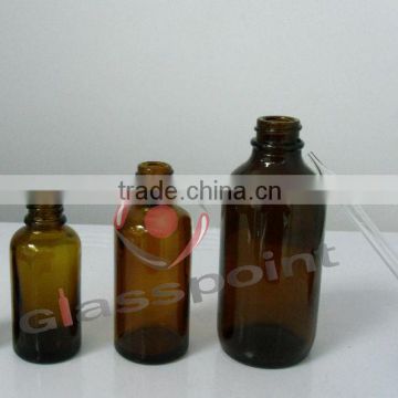 dropper bottle, amber color, boston round, glass dropper with glass pipette