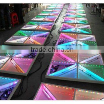 Professional wedding 720pcs x 10mm rgb color portable led dance floors for sale