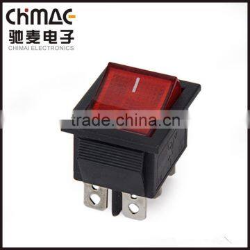 T85 rocker switch Kcd5 series switch 10a 250v 5e4 6 pins illuminated rocker switch