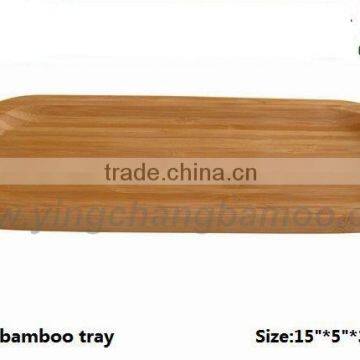 round bamboo sushi and snack tray