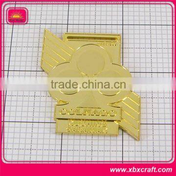 Fashion Bright Gold Foil Plated Medal With Enamel Logo photo-2