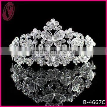 Beautiful Diamond Butterfly Crown Hair Accessories Bridal Tiaras