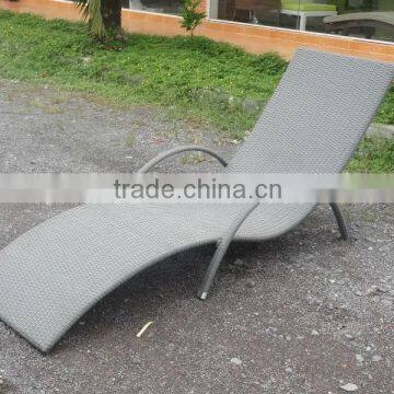 Poly rattan sun bed with canopy, garden sofa ,